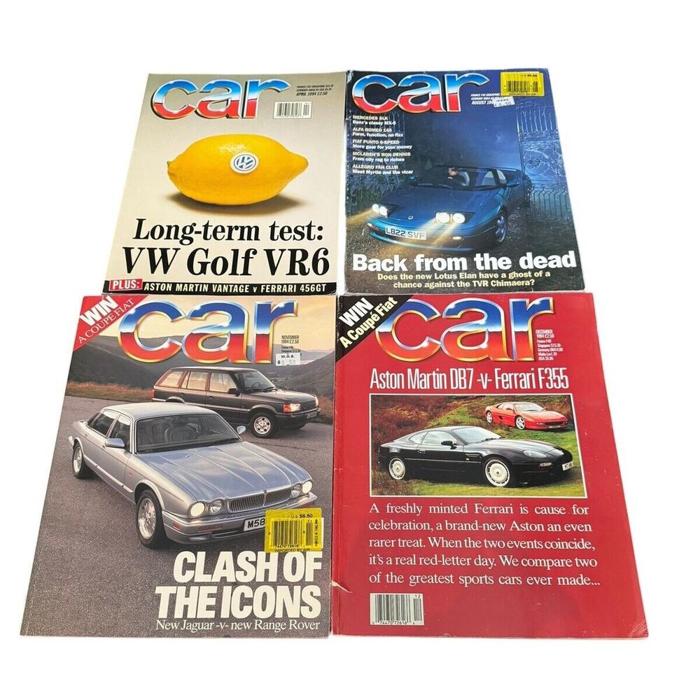 Car Magazines (4 Issues)‎ London VTG April August November December 1994 VW Benz